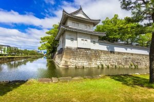 Tokyo Imperal Palace and water canal. Japan